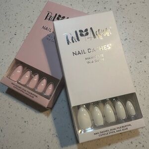 2, NIB medium length, pointy shape, press on nails by Red Aspen.